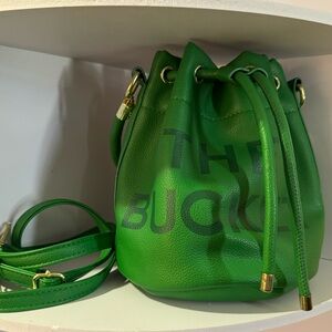 Green Leather Amazon Bucket Bag
